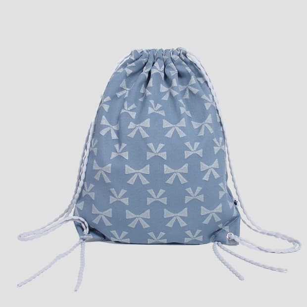 BOW BAG BLUE GRAY