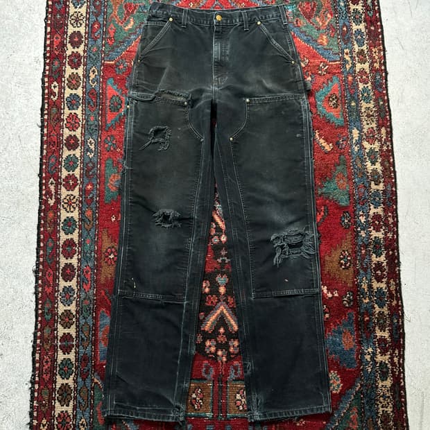 OG USA Made 칼하트 B01 더블니 블랙 칼하트 썩블니