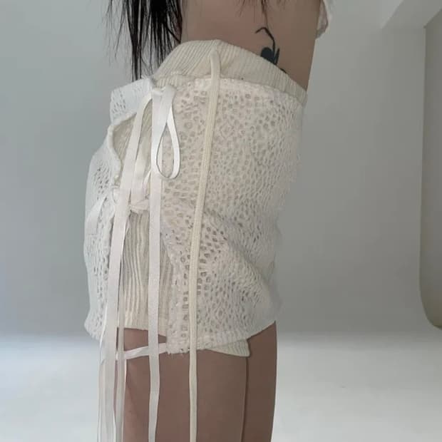 디에어타운 레이어드 스커트 블랙