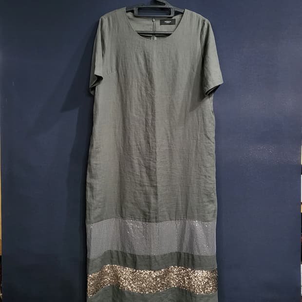 미치코런던 린넨 스팽글 롱원피스