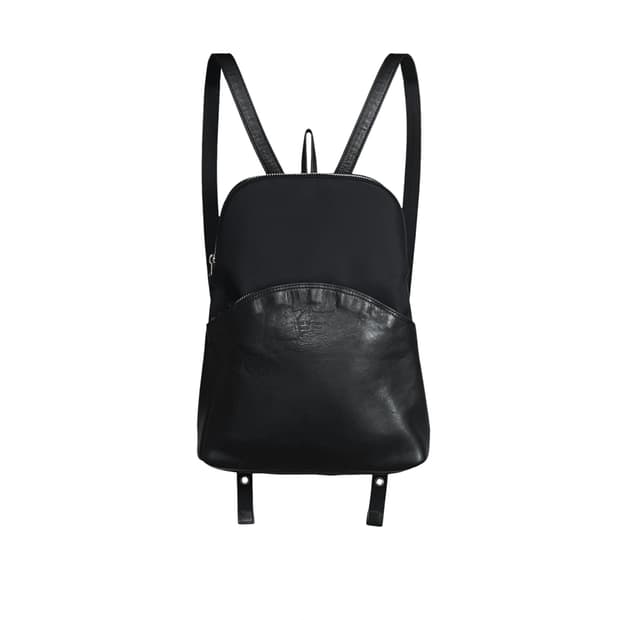 nylon leather mini rucksack