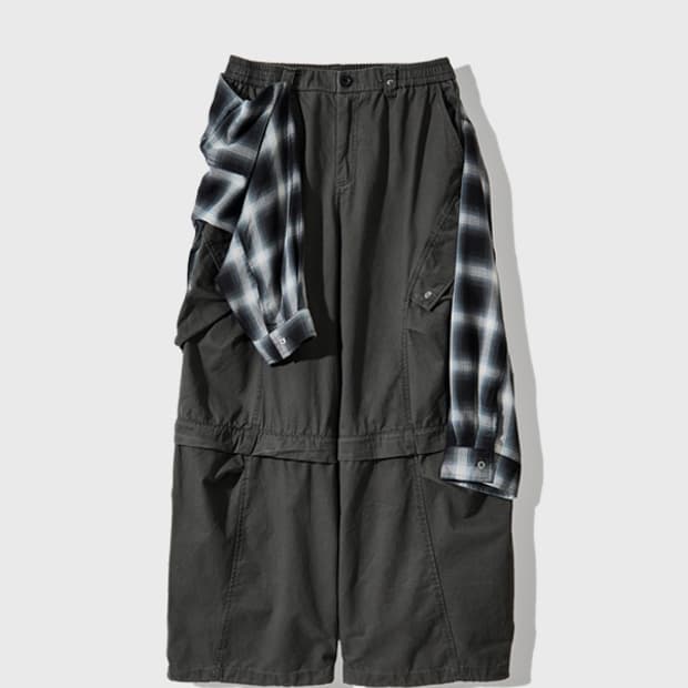 CORD 코드 랩 셔츠 3-컨버트 디테쳐블 팬츠