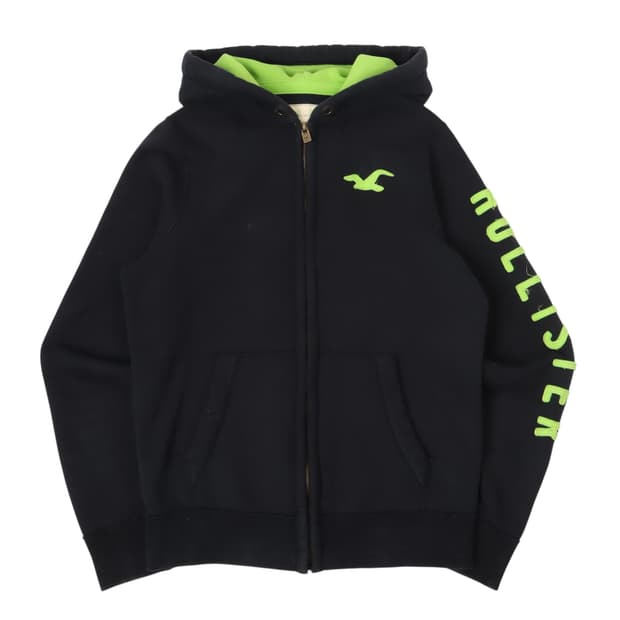 홀리스터 로고 스웻 후드집업