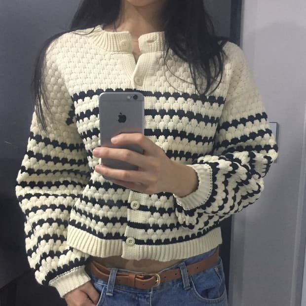 JPN 모리걸 단가라 아방핏 숏가디건