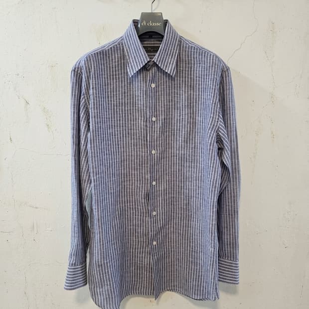 살바토레 페라가모 스트라이프 리넨 셔츠 M