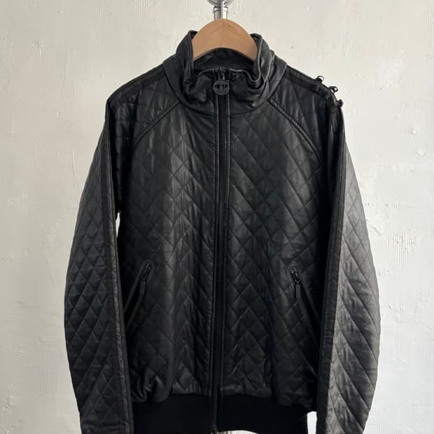 Adidas x Barbour 아디다스 x 바버 블랙 루바브 퀼팅 자켓