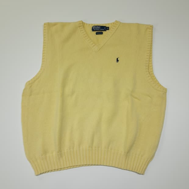 CL153 XL 폴로 코튼 V넥 니트 베스트