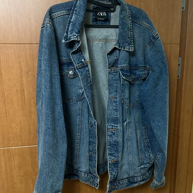 [XXL/1회착] 자라 데님 빈티지 중청 청자켓