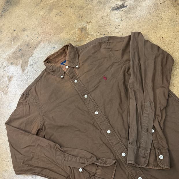 [정품/S] 폴로 랄프로렌 브라운 옥스포드 셔츠 b18