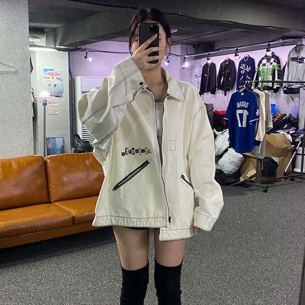 디스이즈네버댓 빅로고 코튼 캔버스 워크자켓B2959