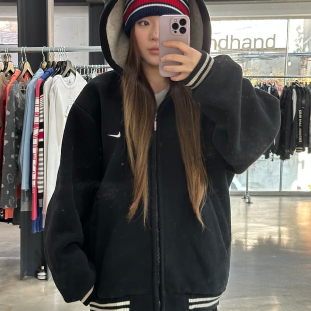 나이키 00s 배스킷볼 쉐르파 후드 점퍼 