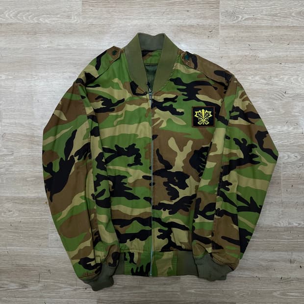 밀리터리 카모플라쥬 와펜 포인트 항공점퍼 [카키] L/100