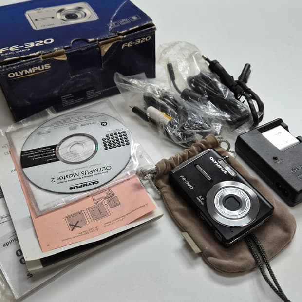 작례O 신품급 풀박스 올림푸스 fe 320 초소형 디지털카메라 빈티지 디