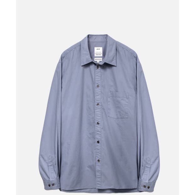 고낙 워시드 글리치 셔츠 스틸블루 1사이즈