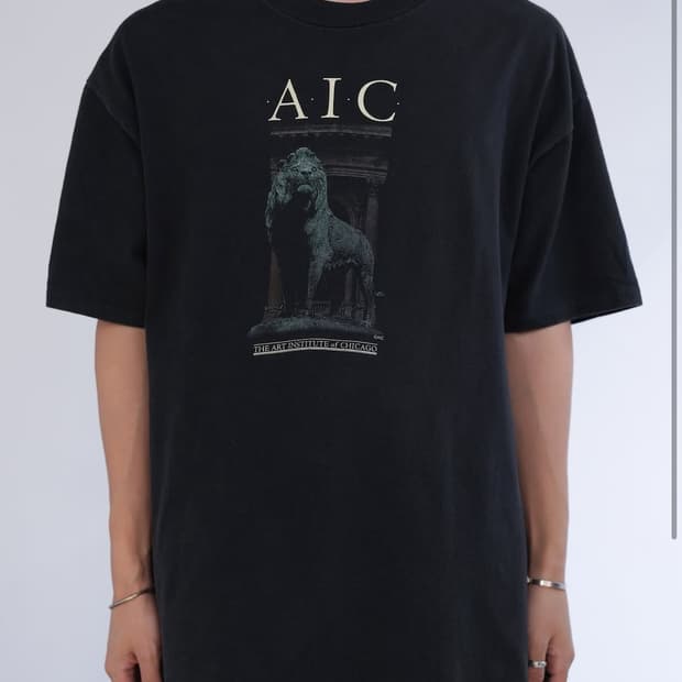 빈티지 90s A.I.C 시카고 미술관 프로모션 티셔츠 L