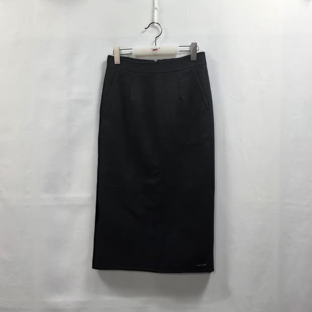 1092 JULL-LOG 울 핸드메이드 H라인 롱 스커트 (M)