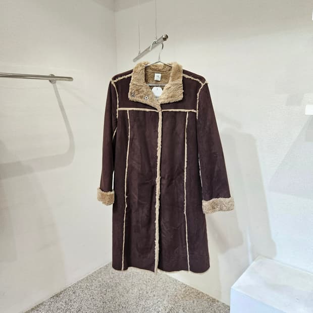 아르마니 익스체인지 스웨이드 무스탕 코트