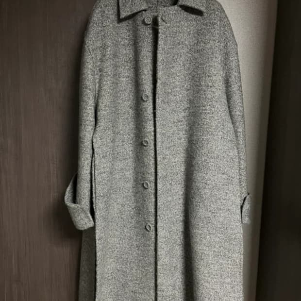 디올 남성 그레이 오버핏코트