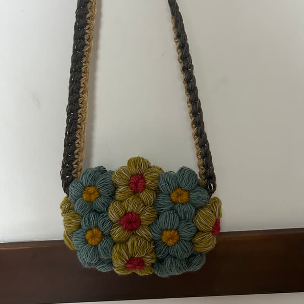 콩알 꽃 크로스백 