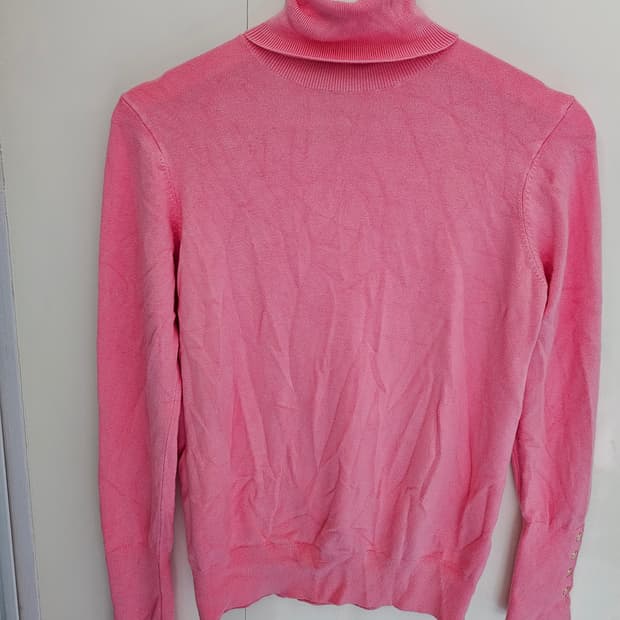 핑크 목폴라 니트