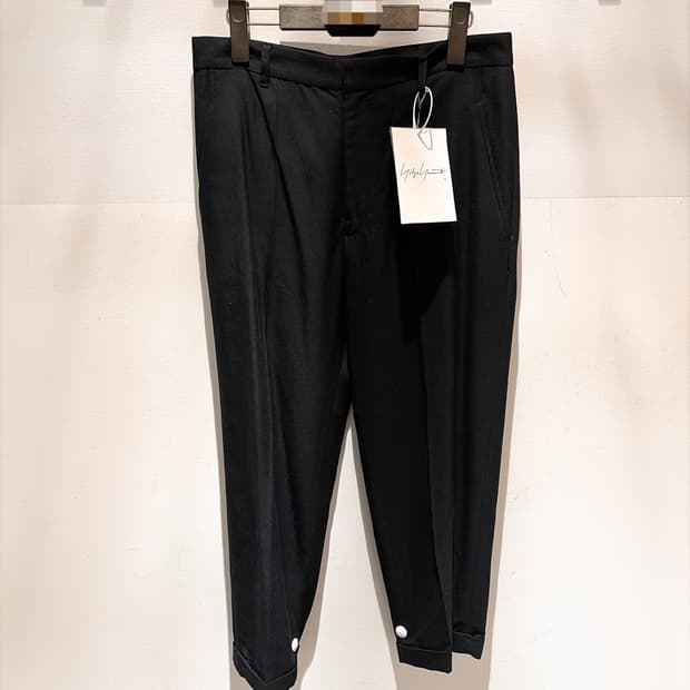 (정품/새상품) 요지 야마모토 여성 블랙 개버딘 팬츠