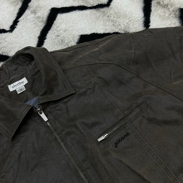 [S]시엔느 존 레더라이크 자켓/빈티지브라운