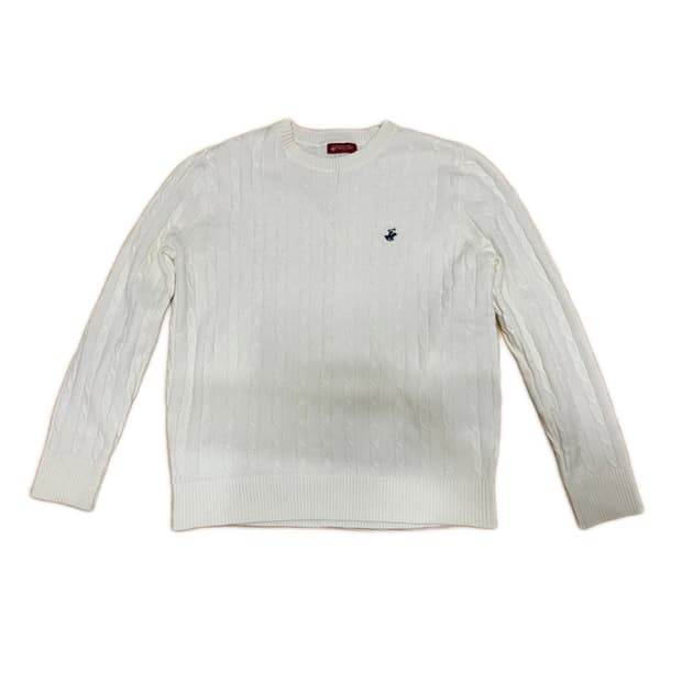 🔆비버리힐즈폴로클럽 화이트 케이블니트🔆