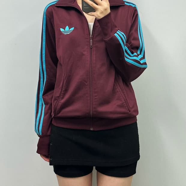 아디다스 파이어버드 마룬 버건디 블루 져지