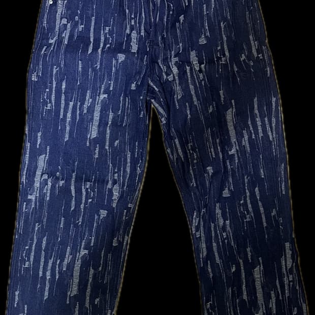 Extraordinary Jacquard Denim Pants 