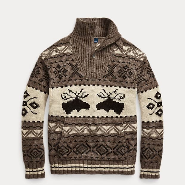  폴로 랄프로렌 무스 인타르시아 쿼터 지퍼 스웨터