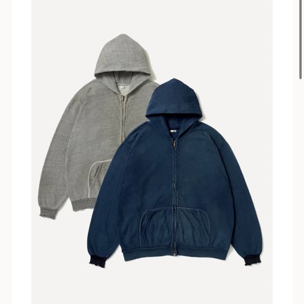 [4,5] 아프레쎄 26ss 후드집업 그레이,블루 새상품