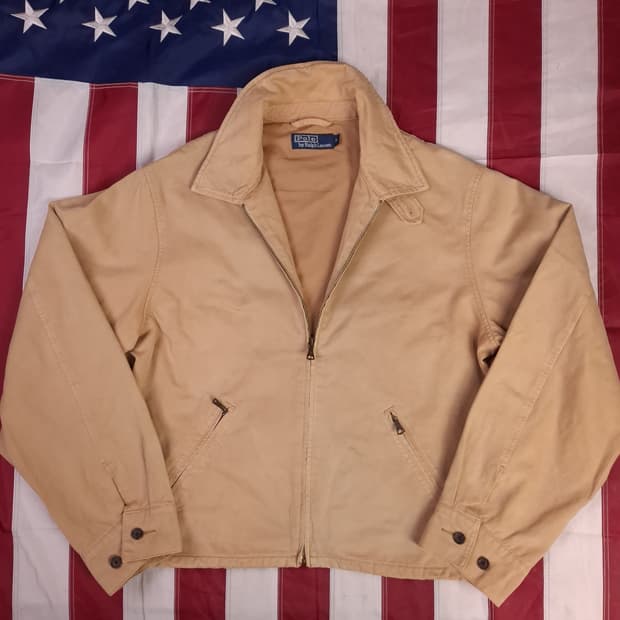 오리지날 80's 폴로 랄프로렌 클래식 베이지 헤링턴자켓
