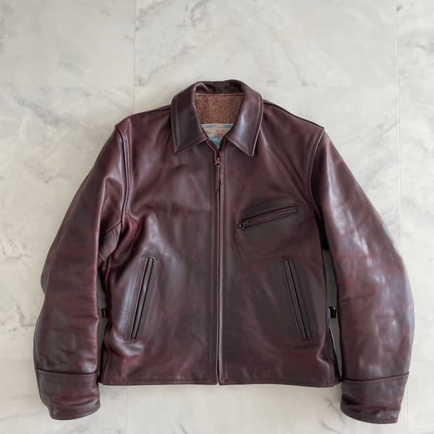 [38] 에어로레더 50년대 하프벨트 크롬악셀 호스하이드 코도반