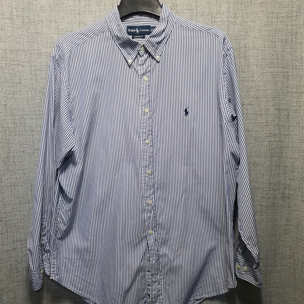 폴로 랄프로렌 클래식핏 스트라이프 긴팔 셔츠 
