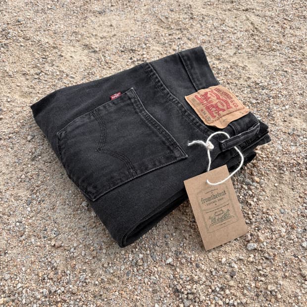 리바이스 501 스트레이트 블랙진 (34)  