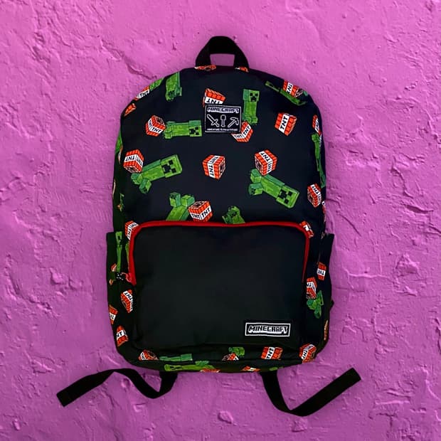 마인크래프트 크리퍼 & T.N.T 프린팅 백팩