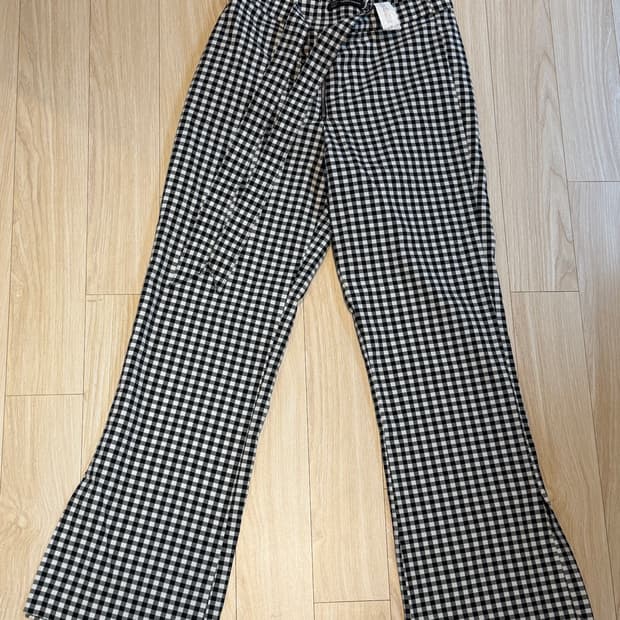 자라 zara 체크 바지 (텍 달린 새상품)