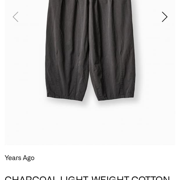 [3,L][새상품] 이얼즈어고 코튼 드릴 벌룬 치노 팬츠 차콜