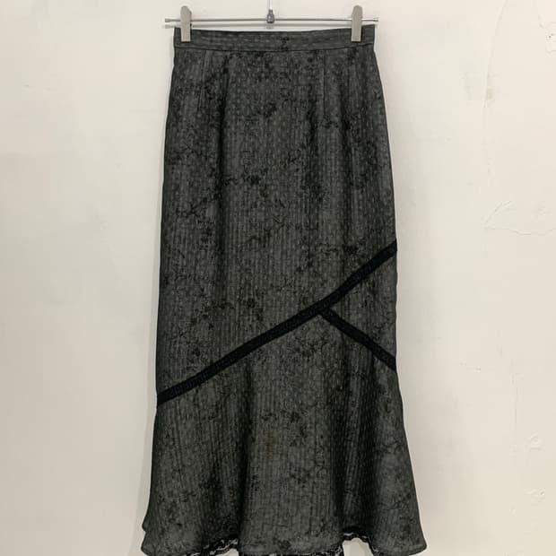Charcoal Oriental Mermaid Long Skirt