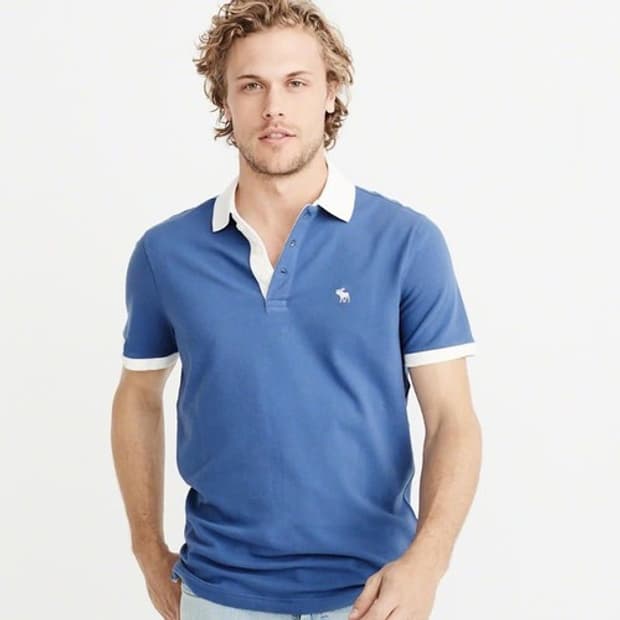 Abercrombie 아베크롬비 자수로고 셔츠 