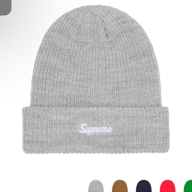 슈프림 루즈 게이지 비니 헤더 그레이 - 25FW