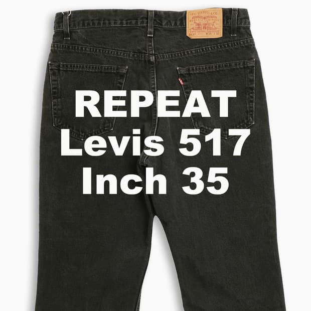 빈티지 리바이스 517 흑청 90s USA 35 인치 LV51736198