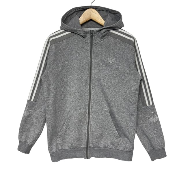 아디다스 트레포일 로고 후드집업