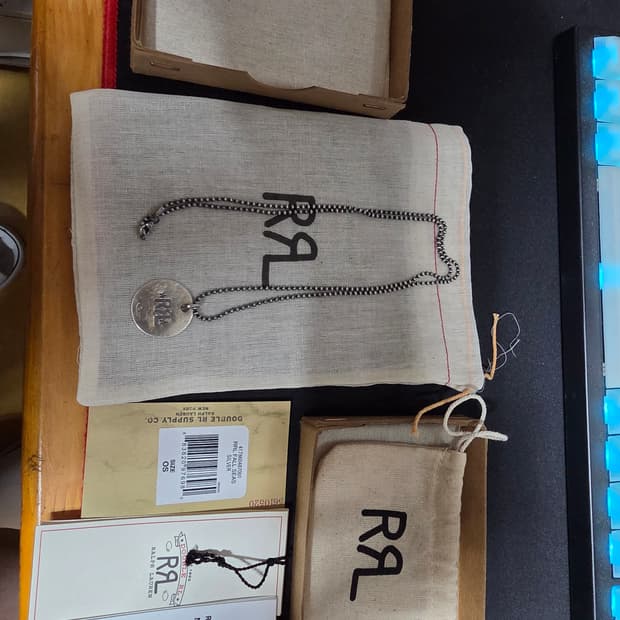 RRL 실버 코인 목걸이