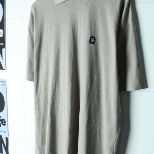 (M-XL) 커버낫 반팔 카라 티셔츠 오버핏 스몰로고-H34436