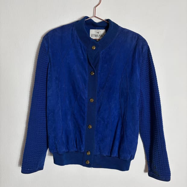 ETRUSKI 블루 스웨이드 블루종 자켓(42)