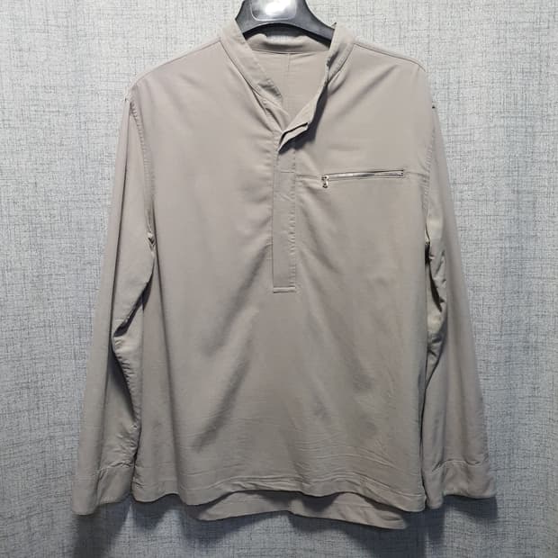 시스템 지퍼 헨리넥  넥트임 긴팔 셔츠 