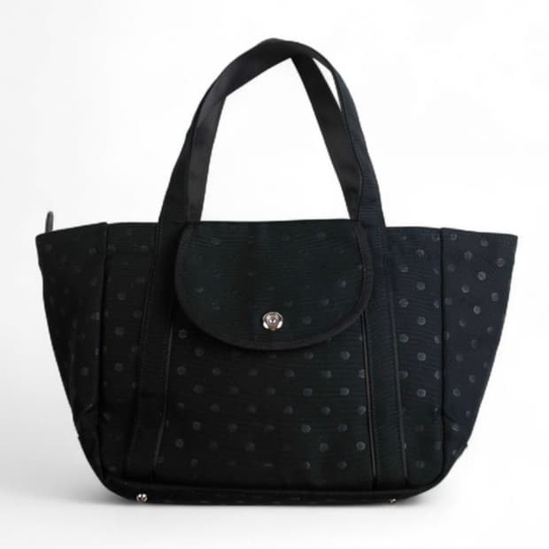porter girl 블랙 도트 글로우 토트백