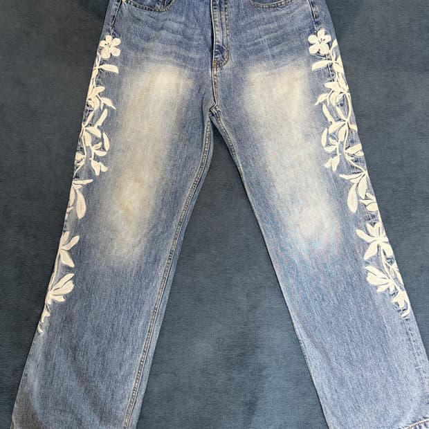 투인 바인 데님 워시드 블루 tuin vine denim pants