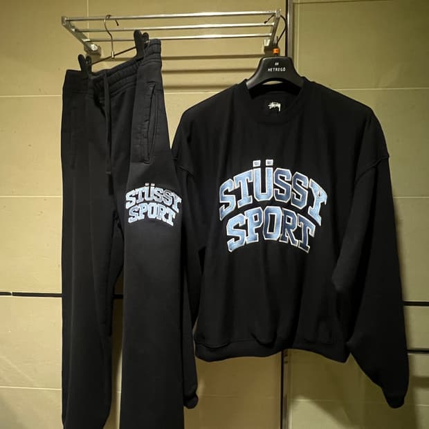 스투시 스포츠 릴렉스드 워시드 셋업